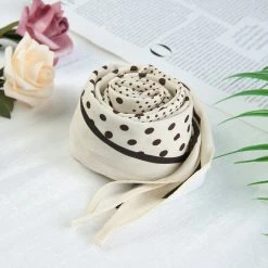 Allegra K Women Polka Dot Rhombus Scarf Neck Scarves Summer Neckerchief Headbands Bandana Accessories