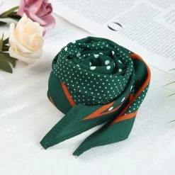 Allegra K Women Polka Dot Rhombus Scarf Neck Scarves Summer Neckerchief Headbands Bandana Accessories