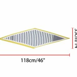 Allegra K Ladies Silky Rhombus Neckerchief Stripe Print Neck Scarf For Shirts Headband Handbag Wraps Bandana