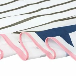 Allegra K Ladies Silky Rhombus Neckerchief Stripe Print Neck Scarf For Shirts Headband Handbag Wraps Bandana