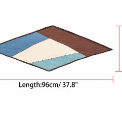 Allegra K Pleated Contrast Color Block Rhombus Neck Scarf Neckerchief Bandana For Women Accessories