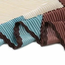 Allegra K Pleated Contrast Color Block Rhombus Neck Scarf Neckerchief Bandana For Women Accessories