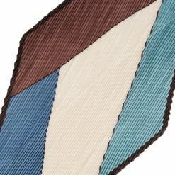 Allegra K Pleated Contrast Color Block Rhombus Neck Scarf Neckerchief Bandana For Women Accessories