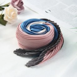 Allegra K Pleated Contrast Color Block Rhombus Neck Scarf Neckerchief Bandana For Women Accessories