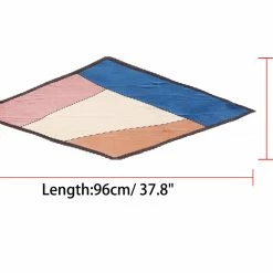Allegra K Pleated Contrast Color Block Rhombus Neck Scarf Neckerchief Bandana For Women Accessories