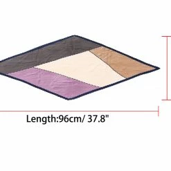 Allegra K Pleated Contrast Color Block Rhombus Neck Scarf Neckerchief Bandana For Women Accessories