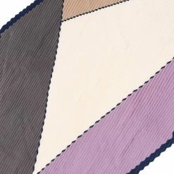 Allegra K Pleated Contrast Color Block Rhombus Neck Scarf Neckerchief Bandana For Women Accessories