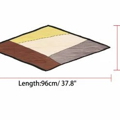 Allegra K Pleated Contrast Color Block Rhombus Neck Scarf Neckerchief Bandana For Women Accessories