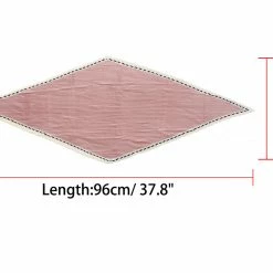 Allegra K Accessories Women Pleated Rhombus Rhombic Scarf Scarves Head Ribbon Bandana Solid Color