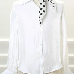 Allegra K Accessories Polka Dot Print Triangle Scarf Neck Scarves Neckerchief Head Wrap For Women