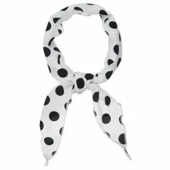 Allegra K Accessories Polka Dot Print Triangle Scarf Neck Scarves Neckerchief Head Wrap For Women