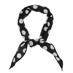 Allegra K Accessories Polka Dot Print Triangle Scarf Neck Scarves Neckerchief Head Wrap For Women