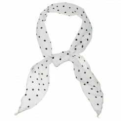 Allegra K Accessories Polka Dot Print Triangle Scarf Neck Scarves Neckerchief Head Wrap For Women