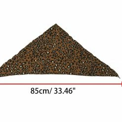 Allegra K Accessories Leopard Print Triangle Scarf Neck Scarves Hair Ribbon Neckerchief For Women
