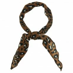 Allegra K Accessories Leopard Print Triangle Scarf Neck Scarves Hair Ribbon Neckerchief For Women