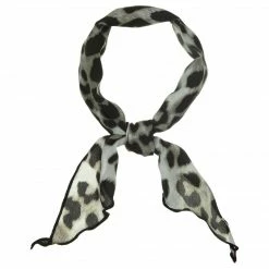 Allegra K Accessories Leopard Print Triangle Scarf Neck Scarves Hair Ribbon Neckerchief For Women