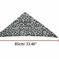 Allegra K Accessories Leopard Print Triangle Scarf Neck Scarves Hair Ribbon Neckerchief For Women