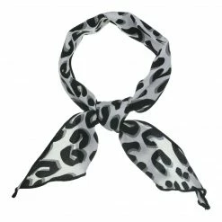 Allegra K Accessories Leopard Print Triangle Scarf Neck Scarves Hair Ribbon Neckerchief For Women
