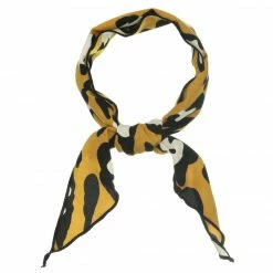 Allegra K Accessories Leopard Print Triangle Scarf Neck Scarves Hair Ribbon Neckerchief For Women