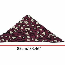 Allegra K Accessories Leopard Print Triangle Scarf Neck Scarves Hair Ribbon Neckerchief For Women