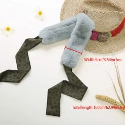 Allegra K Accessories Womens Cold Weather Leopard Ribbons Faux Fur Collar Scarf Plush Neck Scarves Winter Warmer 40 Allegra K Accessories Womens Cold Weather Leopard Ribbons Faux Fur Collar Scarf Plush Neck Scarves Winter Warmer