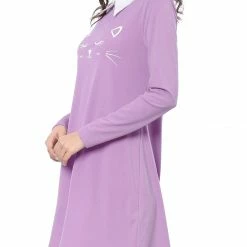 Allegra K Women Contrast Collar Flare Hem Above Knee Dress