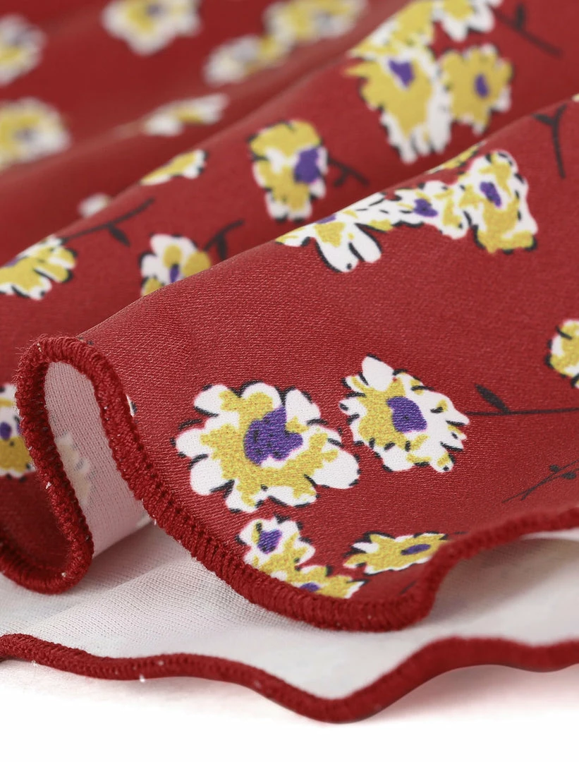 Allegra K Women's Ditsy Floral Print Faux Wrap High Waist Elastic Back Ruffle Hem A-Line Mini Short Skirts 14 Allegra K Women's Ditsy Floral Print Faux Wrap High Waist Elastic Back Ruffle Hem A-Line Mini Short Skirts