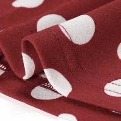 Allegra K Short Sleeves Contrast Belt Polka Dots Peplum Top Women