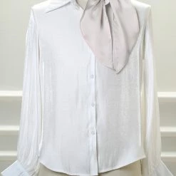 Allegra K Women Plain Solid Color Pure Skinny Scarf Scarves Long Neckerchief Hair Band