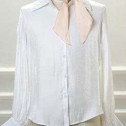 Allegra K Women Plain Solid Color Pure Skinny Scarf Scarves Long Neckerchief Hair Band