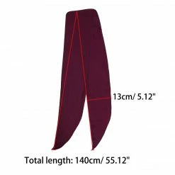 Allegra K Women Plain Solid Color Pure Skinny Scarf Scarves Long Neckerchief Hair Band