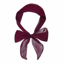 Allegra K Women Plain Solid Color Pure Skinny Scarf Scarves Long Neckerchief Hair Band