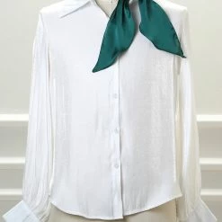 Allegra K Women Plain Solid Color Pure Skinny Scarf Scarves Long Neckerchief Hair Band