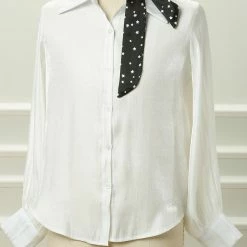 Allegra K Women Star Print Skinny Scarf Neck Scarves Double Sided Neckerchief Hair Wrap