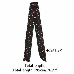 Allegra K Women Star Print Skinny Scarf Neck Scarves Double Sided Neckerchief Hair Wrap