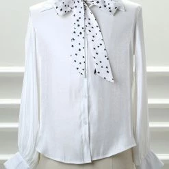 Allegra K Women Star Print Skinny Scarf Neck Scarves Double Sided Neckerchief Hair Wrap