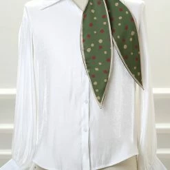 Allegra K Women Polka Dot Print Small Skinny Scarf Sharp Neck Scarves Double-Sided Long Neckerchief 30 Allegra K Women Polka Dot Print Small Skinny Scarf Sharp Neck Scarves Double-Sided Long Neckerchief