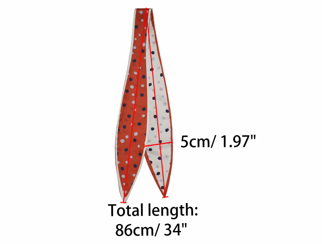 Allegra K Women Polka Dot Print Small Skinny Scarf Sharp Neck Scarves Double-Sided Long Neckerchief 6 Allegra K Women Polka Dot Print Small Skinny Scarf Sharp Neck Scarves Double-Sided Long Neckerchief