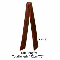 Allegra K Women Vintage Velvet Skinny Neck Scarves Solid Color Long Neckerchief Hairband Narrow Waistband