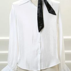 Allegra K Women Vintage Velvet Skinny Neck Scarves Solid Color Long Neckerchief Hairband Narrow Waistband