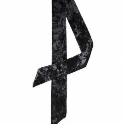 Allegra K Women Vintage Velvet Skinny Neck Scarves Solid Color Long Neckerchief Hairband Narrow Waistband