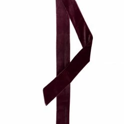 Allegra K Women Vintage Velvet Skinny Neck Scarves Solid Color Long Neckerchief Hairband Narrow Waistband