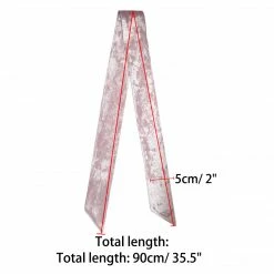 Allegra K Women Vintage Velvet Skinny Neck Scarves Solid Color Long Neckerchief Hairband Narrow Waistband