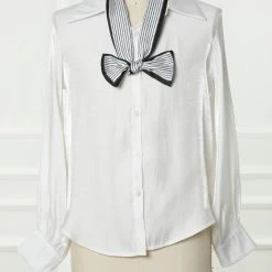 Allegra K Skinny Scarves Stripe Neck Wraps For Women Fasion Neckerchief Ribbon Hairband Accessories