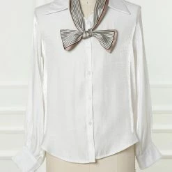 Allegra K Skinny Scarves Stripe Neck Wraps For Women Fasion Neckerchief Ribbon Hairband Accessories