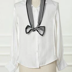 Allegra K Skinny Scarves Stripe Neck Wraps For Women Fasion Neckerchief Ribbon Hairband Accessories