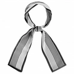 Allegra K Skinny Scarves Stripe Neck Wraps For Women Fasion Neckerchief Ribbon Hairband Accessories