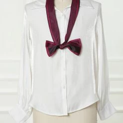 Allegra K Skinny Scarves Stripe Neck Wraps For Women Fasion Neckerchief Ribbon Hairband Accessories