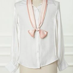 Allegra K Skinny Scarves Stripe Neck Wraps For Women Fasion Neckerchief Ribbon Hairband Accessories