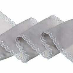 Allegra K Silk Like Ribbon Scarf Lace Embroidery Pure Skinny Neckerchief Long Narrow Waistband Hairband